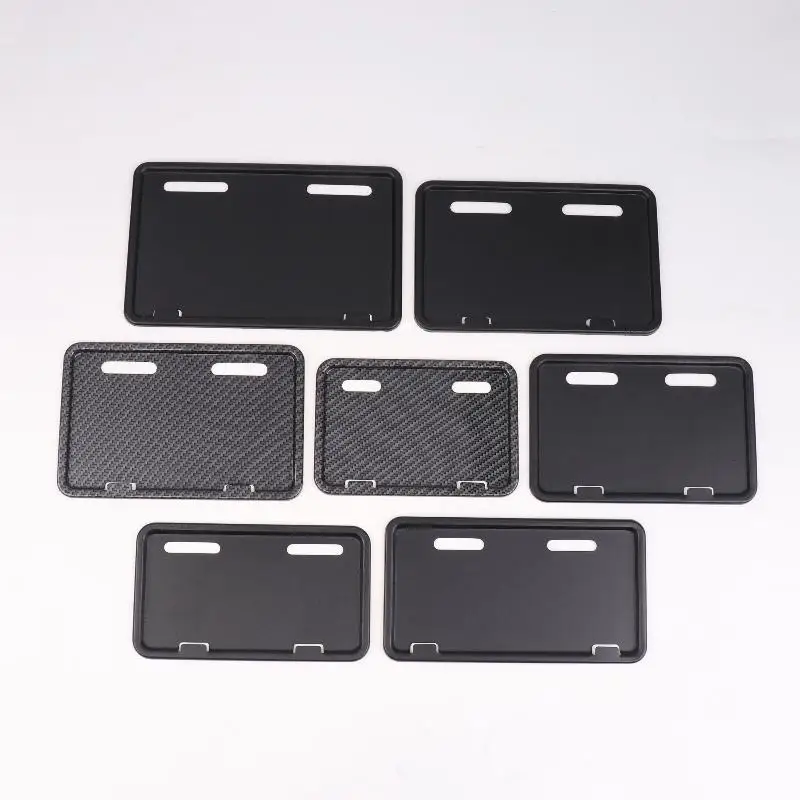 1Pcs Universal Electric Bicycle Stainless Steel License Plate Holder Frame Anti-theft Protective Cover Motorcycle License Plate