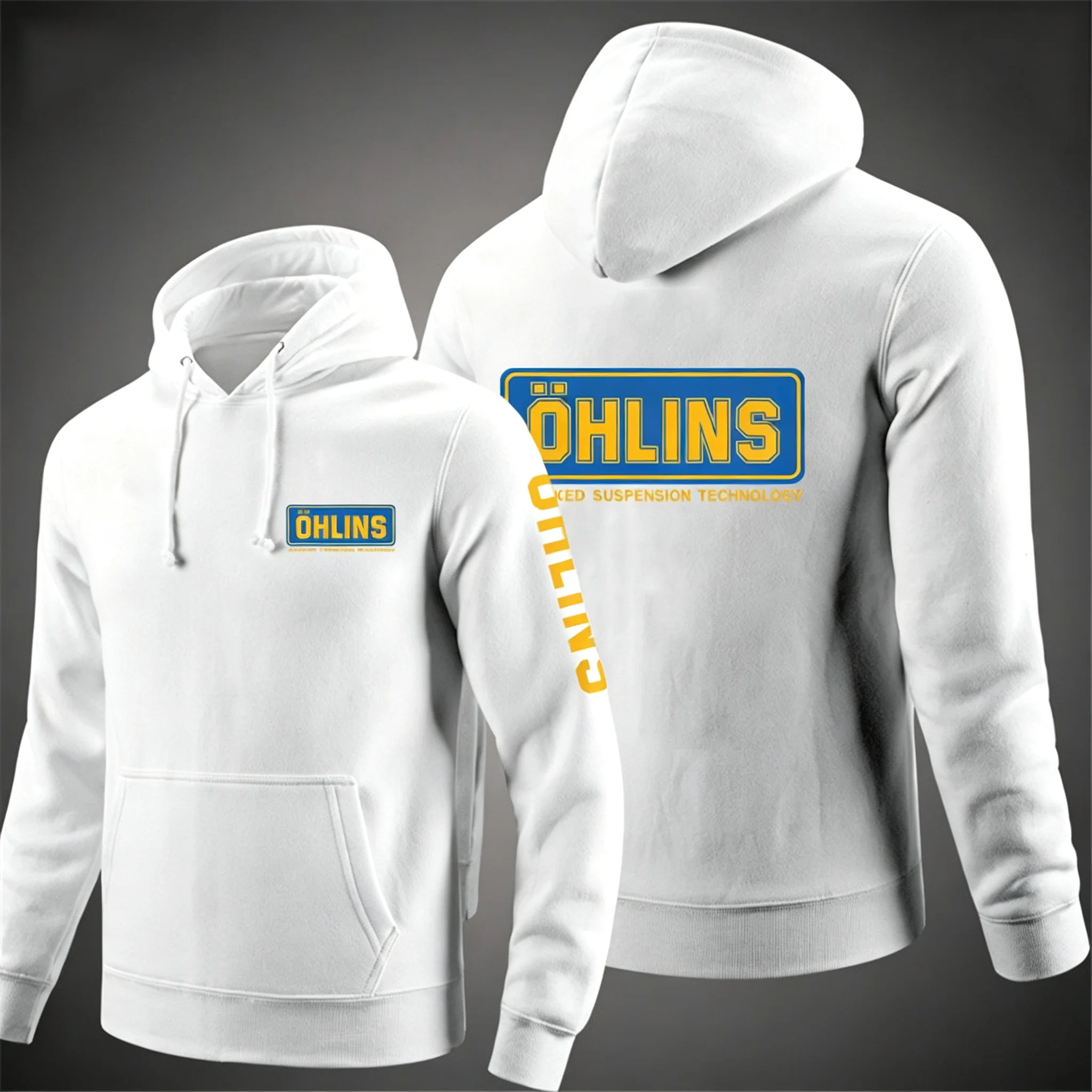 2026 Neuer Ohlins Logo-Print Herrenmode Frühling und Herbst Einfarbiger Reißverschluss-Pullover Bequemer Harajuku-Top-Sweatshirt – Detail 19