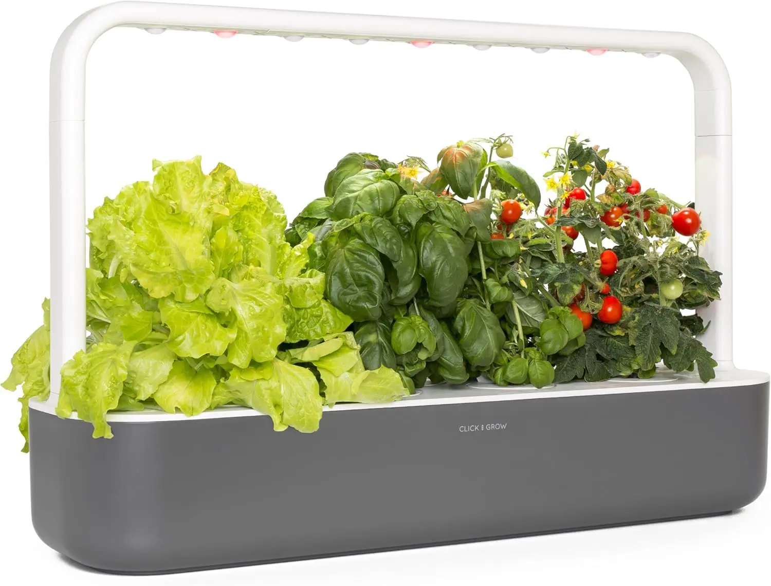 Indoor Kitchen Windowsill Herb Garden with Plastic, Gray, Easier Than Hydroponics, Comes with 9 Plant Pods