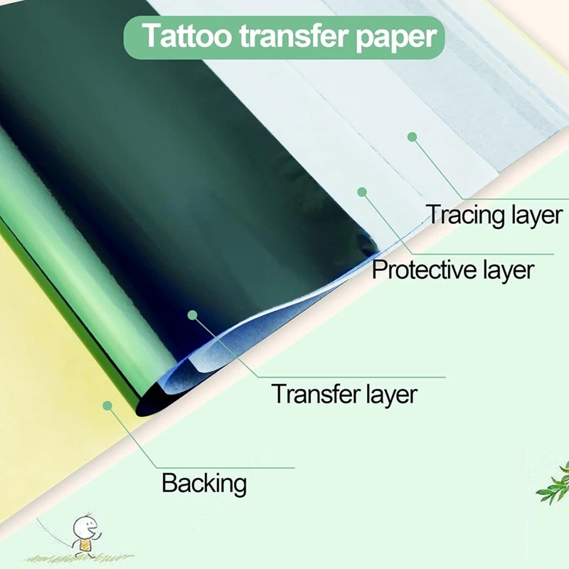 Papier do szablonów do tatuażu, 100 szt. Papier do tatuażu do tatuażu, format A4