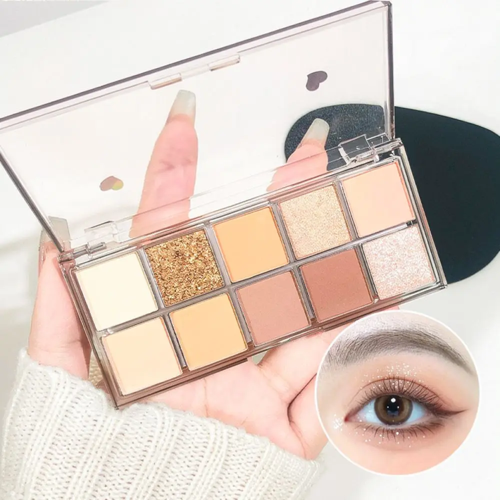 Eyeshadow Palette Matte Shimmer Makeup Powder Earth Tone Natural Look Pure Desire Style For Students Office Ladies Beauty