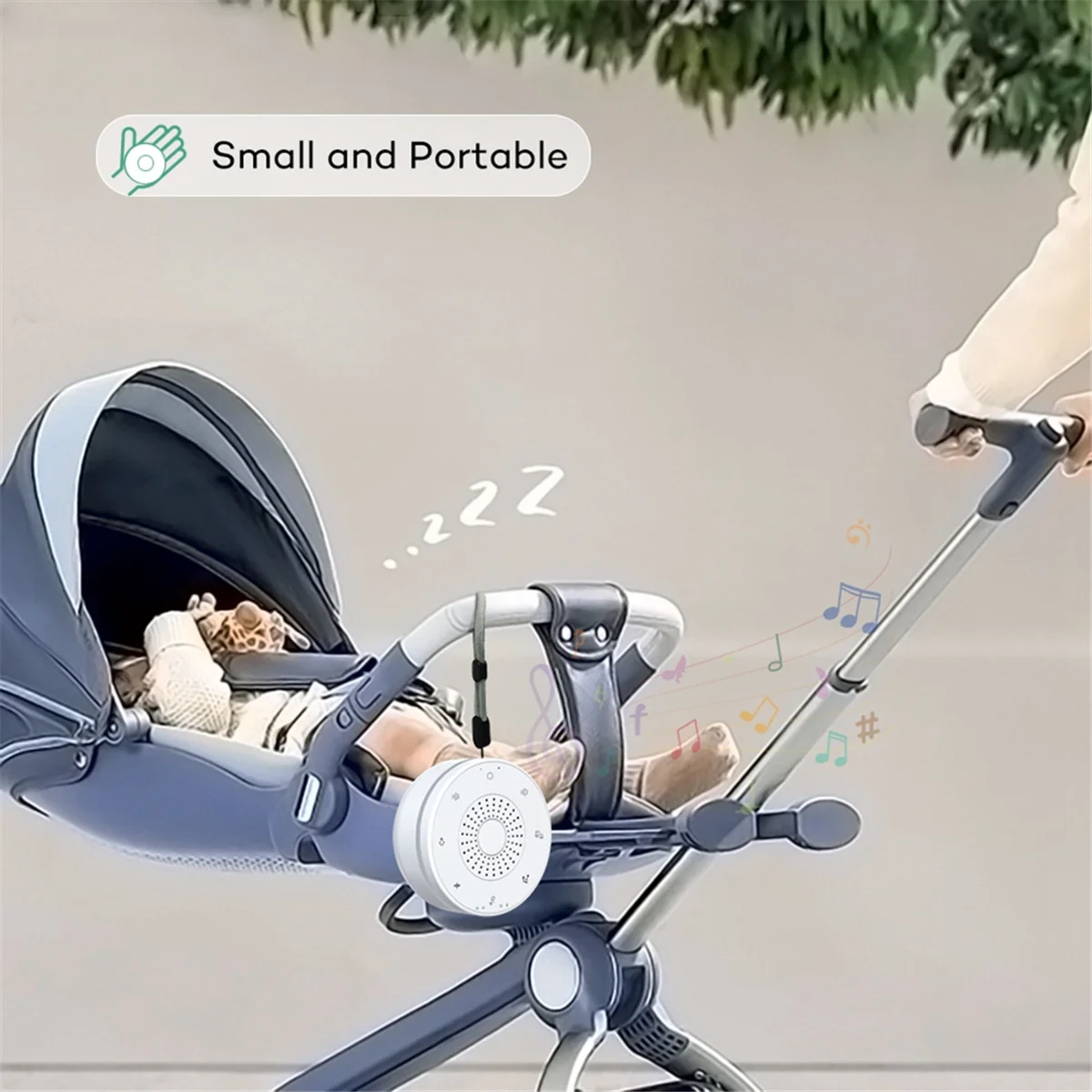 

ABAB Sleep White Noise Portable Sound Machine for Adults Kids Baby, with 30 Soothing Sounds,5 Color Night Light,3 Timer