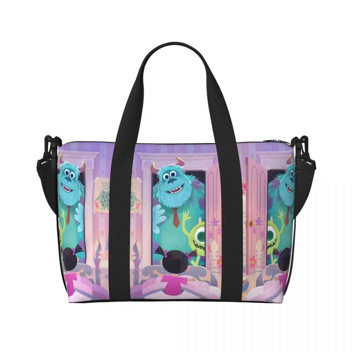 

Custom Monsters University Tote Bag Women Big Capacity Monsters Anime Gym Beach Travel Bags