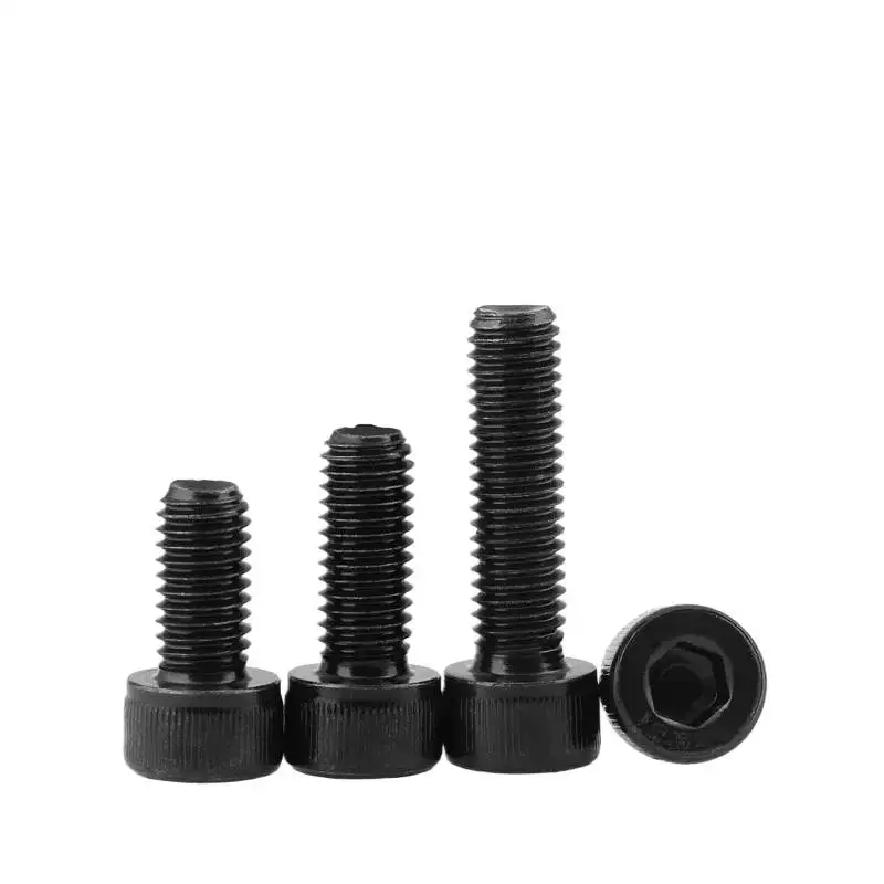 304 Stainless Steel Black Hex Socket Cap Head Screws M4 M5 M6 A2-70 Grade Full Thread Cup Head Allen Bolts 3-30mm