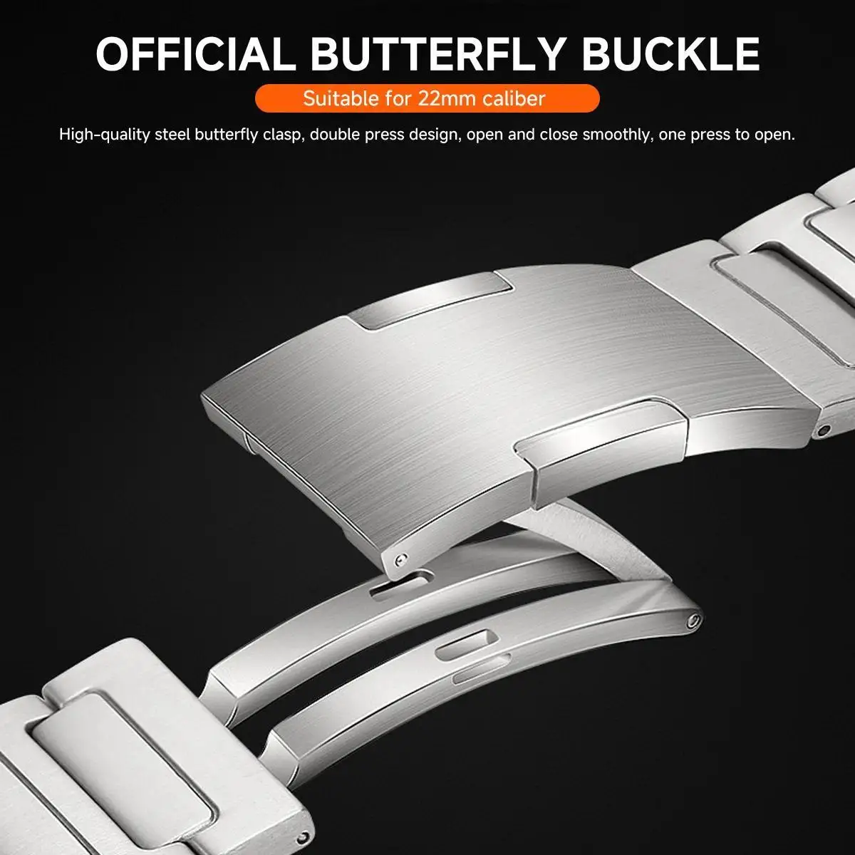 สายนาฬิกาสแตนเลสแบบ Quick Fit ขนาด 22 มม. สำหรับนาฬิกา Huawei Watch GT 6 5 4 Pro 46 มม. สายรัดข้อมือสำหรับนาฬิกา Huawei Watch 5 4 3 / GT6 / Ultima