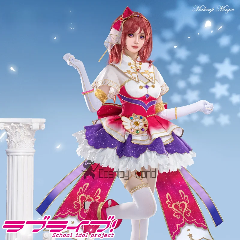 

Lovelive Maki Nishikino Cosplay Anime Costume Woman Bow Sparkling Lolita Dress Uniform Halloween Carnival Party Clothes Outfit