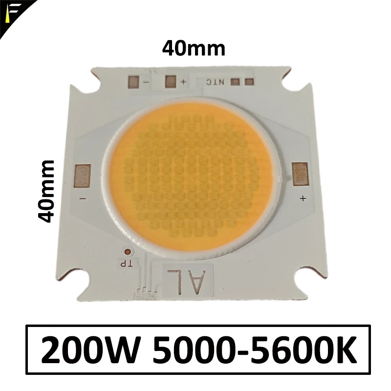 LED Integrated Light Source 200W COB 36V 40x40mm for Front Light Spot Lights Film and Television(With Condensing)