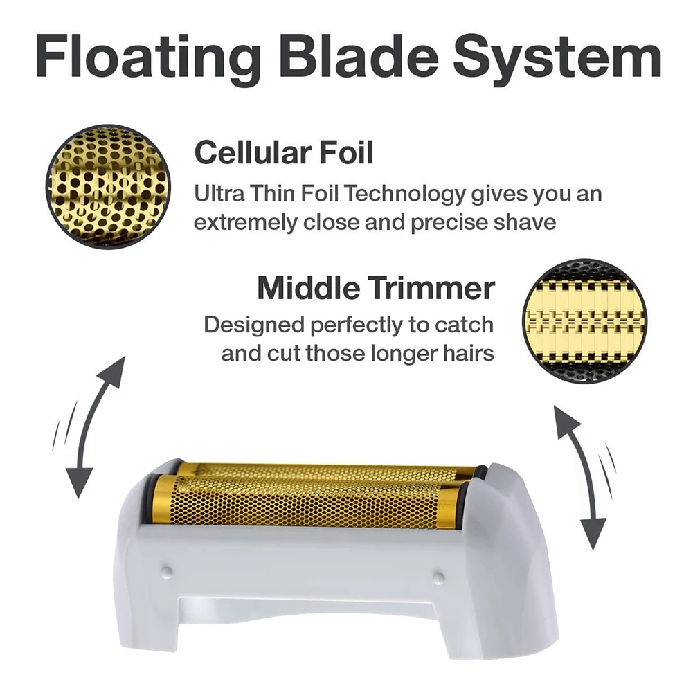 AEE8-Shaver Replacement Foil And Cutters For Andis 17150 17200 Washable 3D Intelligent Floating Shaving Blade