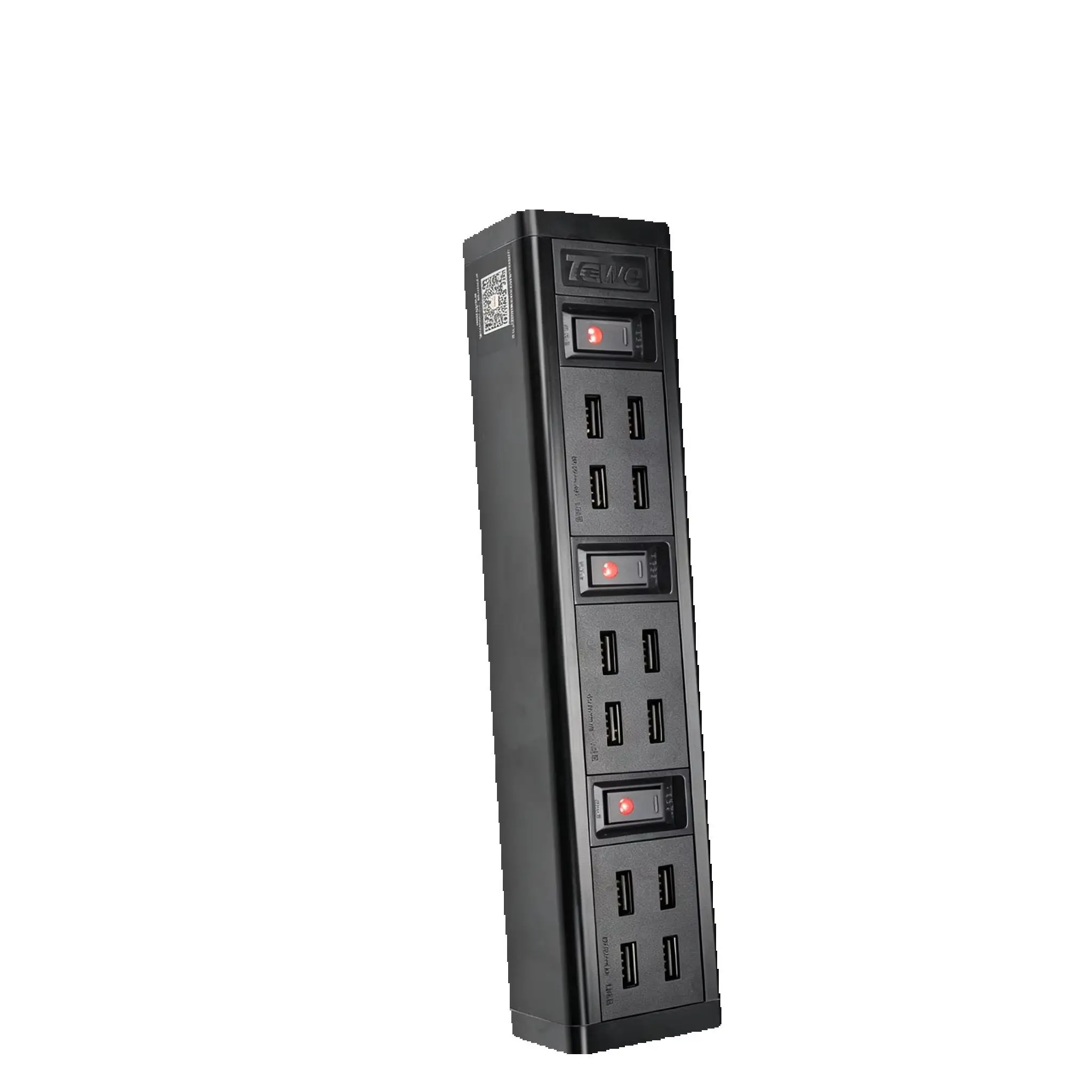TOWE Fast Charging USB Power Strip Surge Protector Multi Outlet Extension Socket for Desktop Office Home Electronics