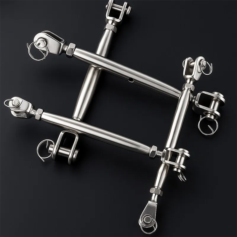 1Pcs M5 M6 M8 M10 M12 M14 M16 M20 M24 304 Stainless Steel Screw Steel Wire Rope Tension Tightener Rope Tightener Closure Bolt