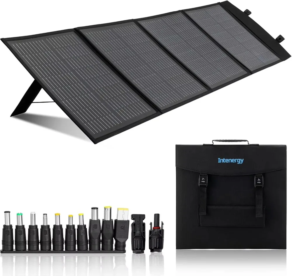 

100W 12V Foldable Solar Panel – Monocrystalline Portable Charger For Camping, Laptop & Smartpe With 5V Usb & 18V Dc Output