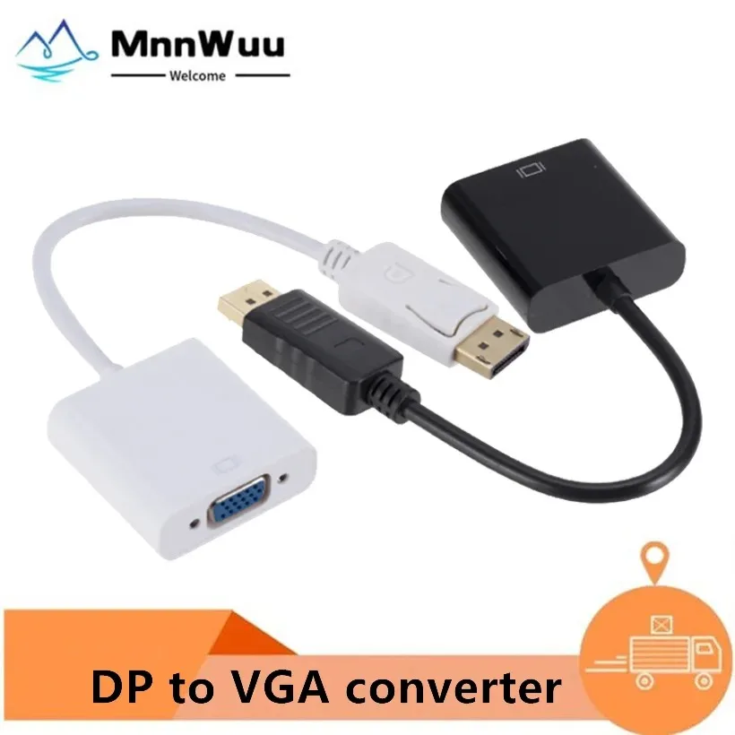 

MnnWuu DisplayPort Display Port DP to VGA Adapter Cable Male to Female Converter for PC Computer Laptop HDTV Monitor Projector