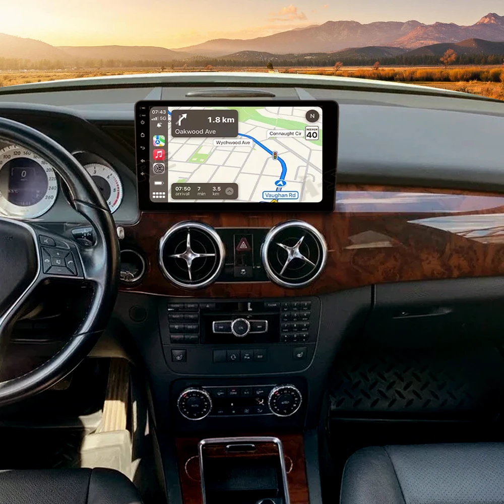 Android14 Car Stereo for GLK X204 2012-2015 2+32G fit for CarPlay Android Auto GPS Navigation 9in Car Radio Player Bluetooth