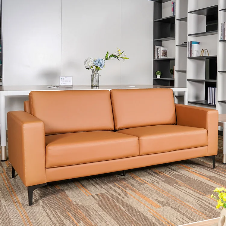 Reception Room Meeting Booth PU Set Seating Pod Lounge Private Seat Furniture PU Couch Cover Arm Office Sofapromote sales