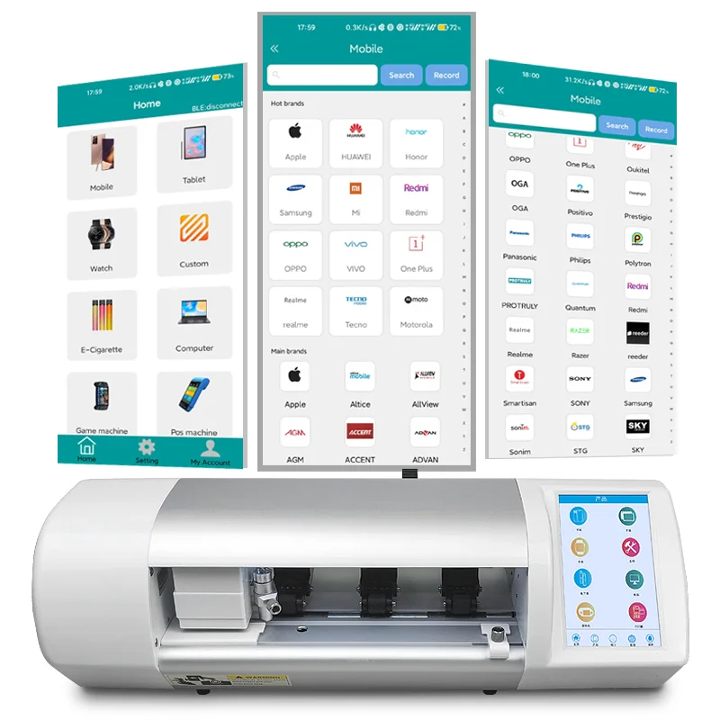 

Best Selling Teneth High Quality TPU Hydrogel Customized Film Cutter Mobile Phone Film Cutting Machine With Full Touch Screen