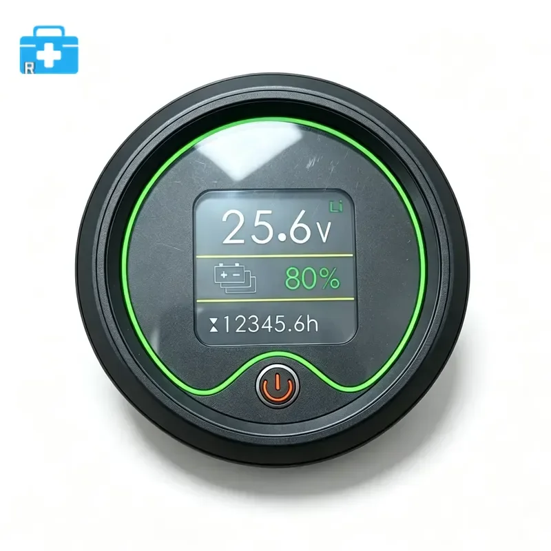 pack of 10 HXYB-808T-K 12V-90V Golf Cart Digital Battery Monitor, Battery Charge Indicator with TFT Display and Button Function