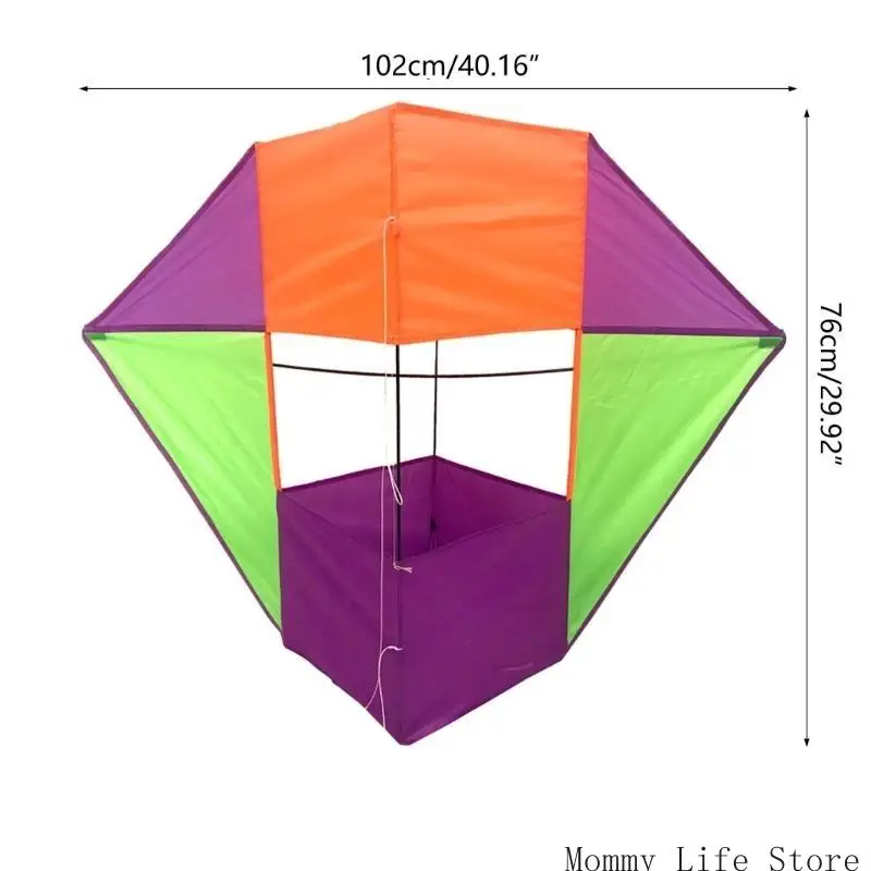 Cometa forma caja cubos aire libre verano en enorme aire libre, kite volador suave para niños y