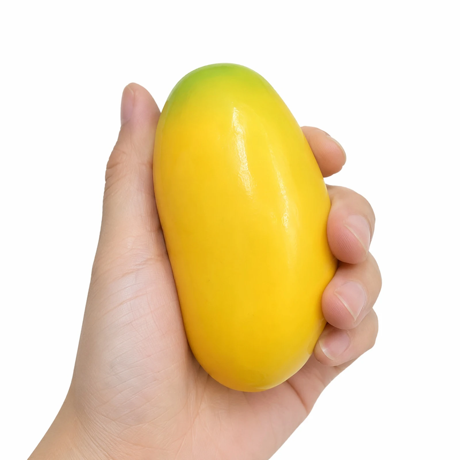 Color-Changing Soft Mango Stress Ball Realistic Fruit Squeezable Mango Toy for Kids Adults Workplace Study Travel Parties