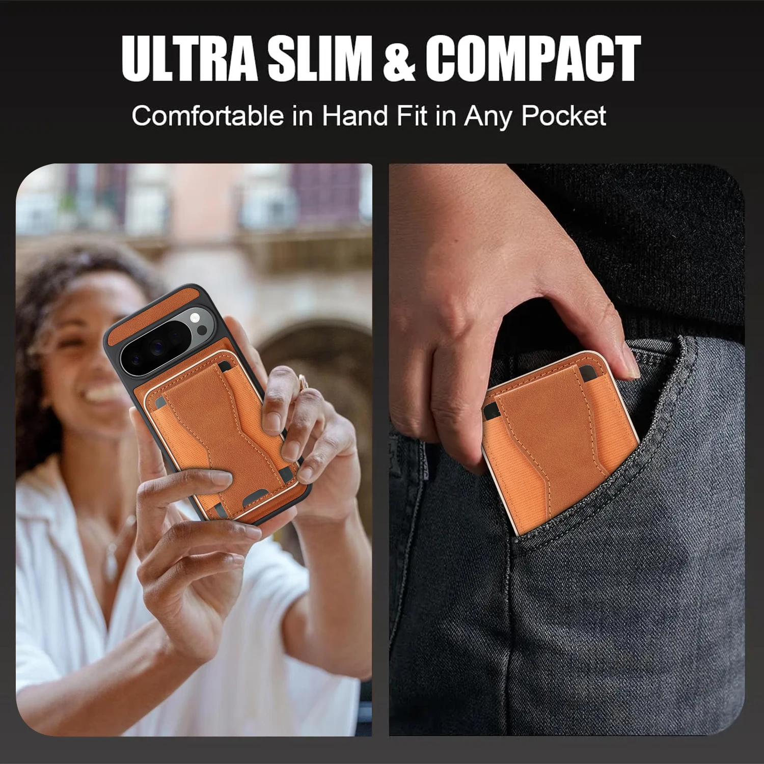 2 في 1 حافظة جلدية مغناطيسية قابلة للفصل Solt لهاتف Google Pixel 10 Pro XL 9A 9 غطاء حقيبة شحن لاسلكي بمسند #5