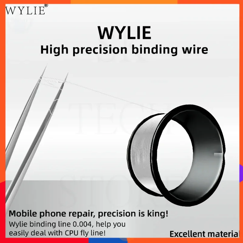 

Высокоточный переплетный провод WYLIE 0,004 мм для решения Fly Line для процессора, фиксация печатной платы, растягивающиеся и луженые детали для ремонта телефонов