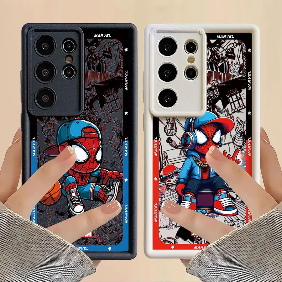 حافظة لهاتف سامسونج جالاكسي S22 S25 Ultra S24 Plus S23 FE S21 S25 Edge S24Ultra S20FE من Marvel Sipiderman #4