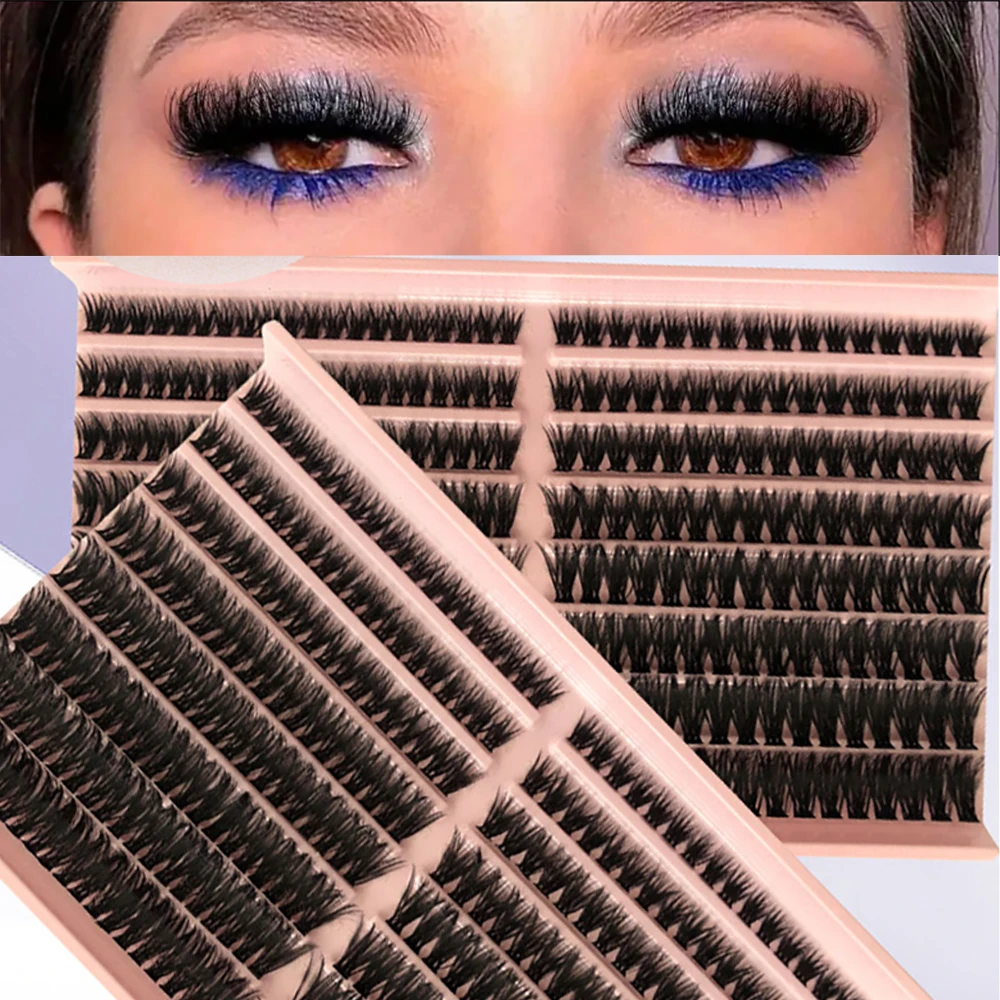 

8 rows, 288 single clusters, 0.07D, self grafting eyelashes, thick and curly, soft planting, 60P80P