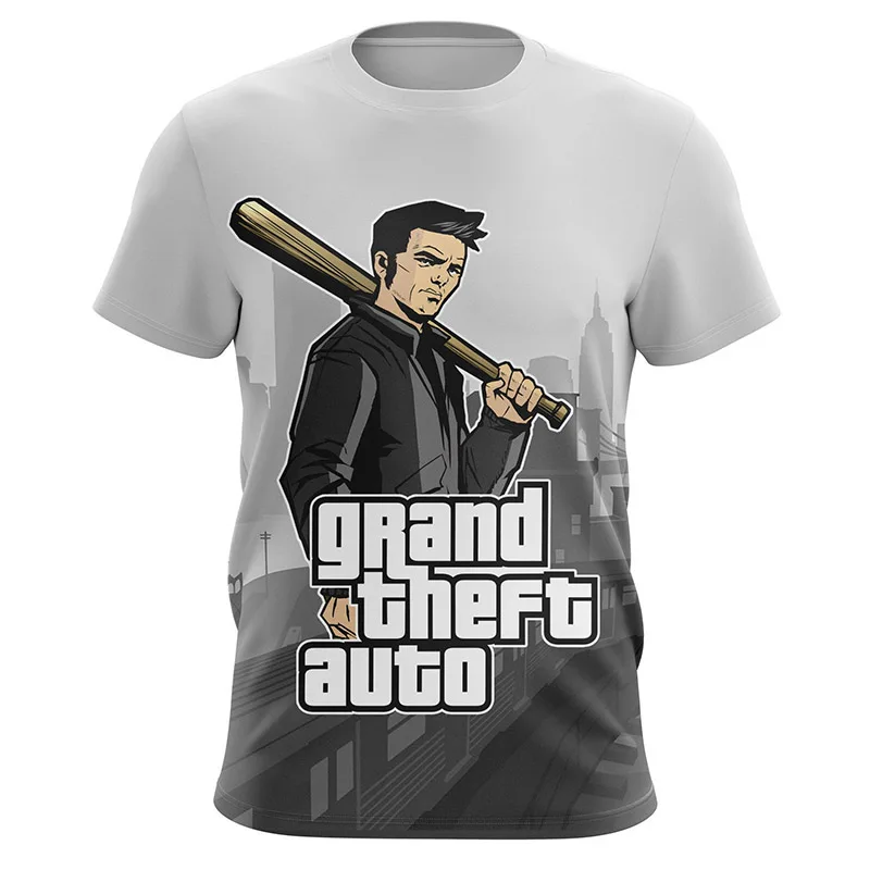 Summer Grand Theft Auto GTA 5 T-Shirts Game 3D Printed Men Women Fashion Oversized Short Sleeve T Shirt Kids Tees Tops Clothing