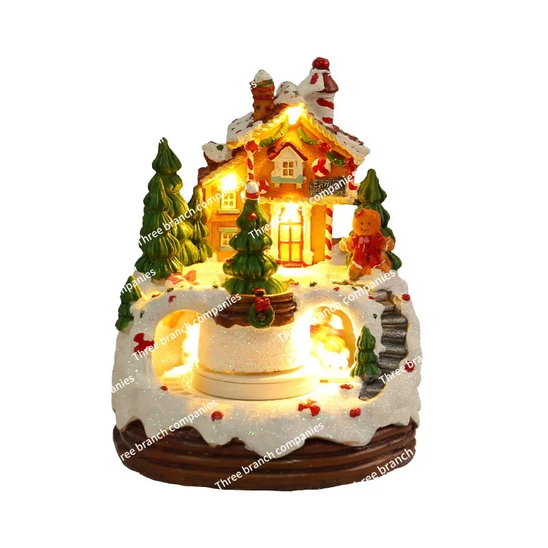 Love Luminous Music House Ornament Cross-border New  Box Night Light Cabin Children's Christmas Gift Toys