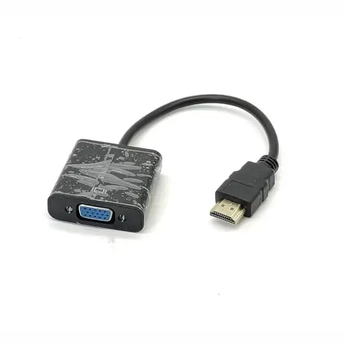HDMI Male to VGA D-SUB 15 pin Female Video AV Adapter Cable Fr HDTV Set-Top 20CM
