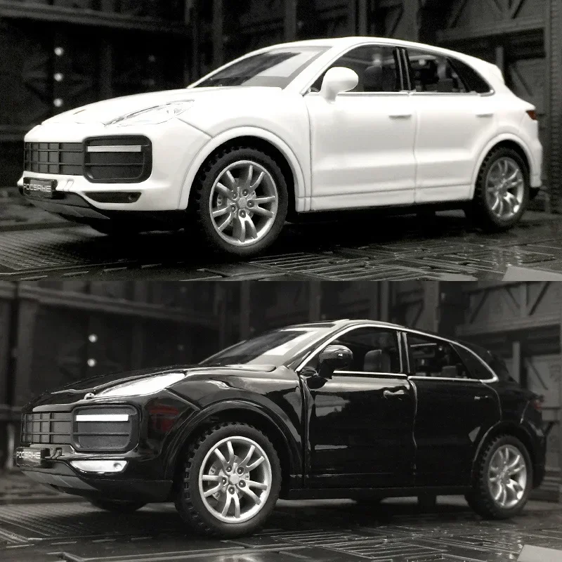 Porsche Cayenne Turbos modelo de aleación de simulación, coches de Metal en miniatura para niños, regalos para niños, Hottoys, fundido a presión,