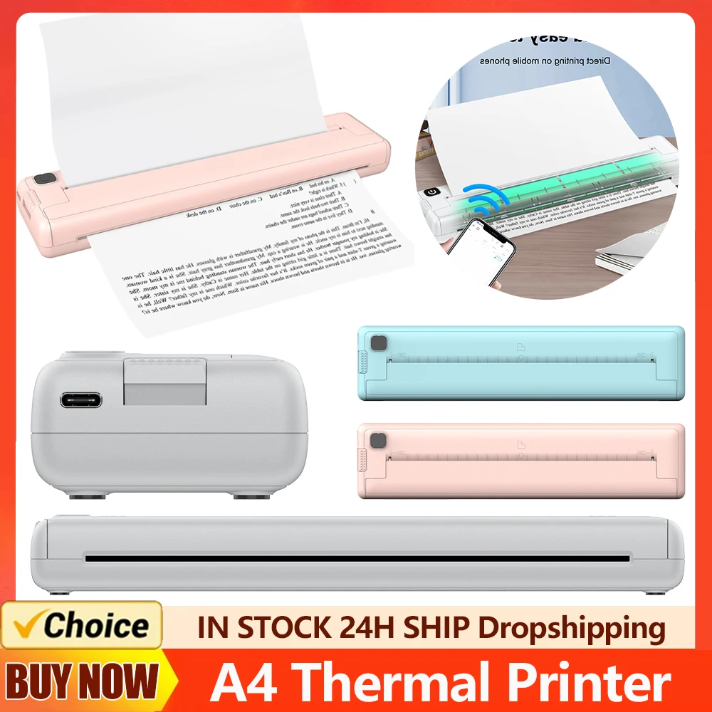 طابعة جيب حرارية محمولة BT ، بطارية ، صانع ملصقات ، ملصق صور ، مذكرة ، طباعة أسئلة خاطئة ، BT