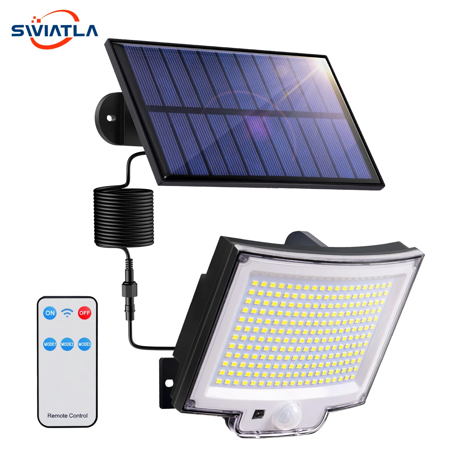 

Solar Outdoor Lights Motion Sensor 3 Modes 228LED Flood Lights IP65 Waterproof Security Lights with Remote for PatioYard Garden