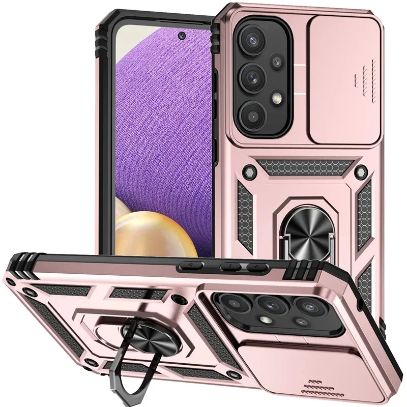 Für Samsung Galaxy A17 A07 A26 A36 A56 A55 A35 A25 A33 A23 A73 A53 A13 5G Fall Ring Halter stoßfest Coque Objektiv Schützen Abdeckung