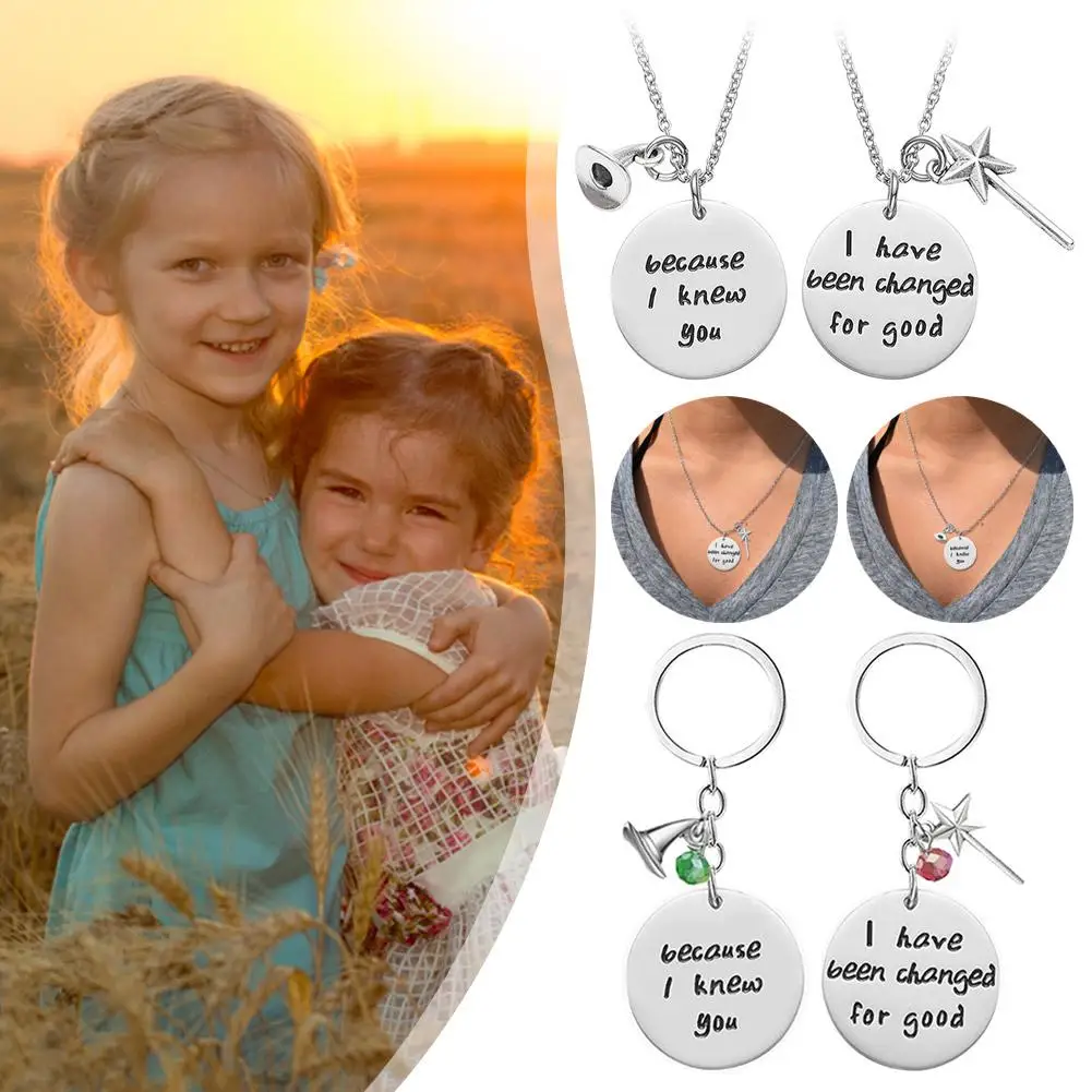 1/2 زوج للجنسين على ظهره قلادة مجموعة الصداقة مطابقة قلادة المفاتيح للحقائب سحر سلسلة قلادة مجوهرات هدايا عيد الميلاد #3