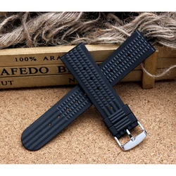 For Sharkey MM300 SBDX001/012/01 6105 SOFT Rubber Waffle Watch Band 20MM 22MM DIY Replace