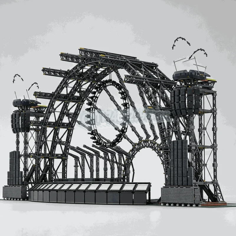 3455PCS Concert Stage Tour Setup Building Blocks MOC Custom Creative Model DIY Assembly Architecture Puzzle Toy Gift Collection