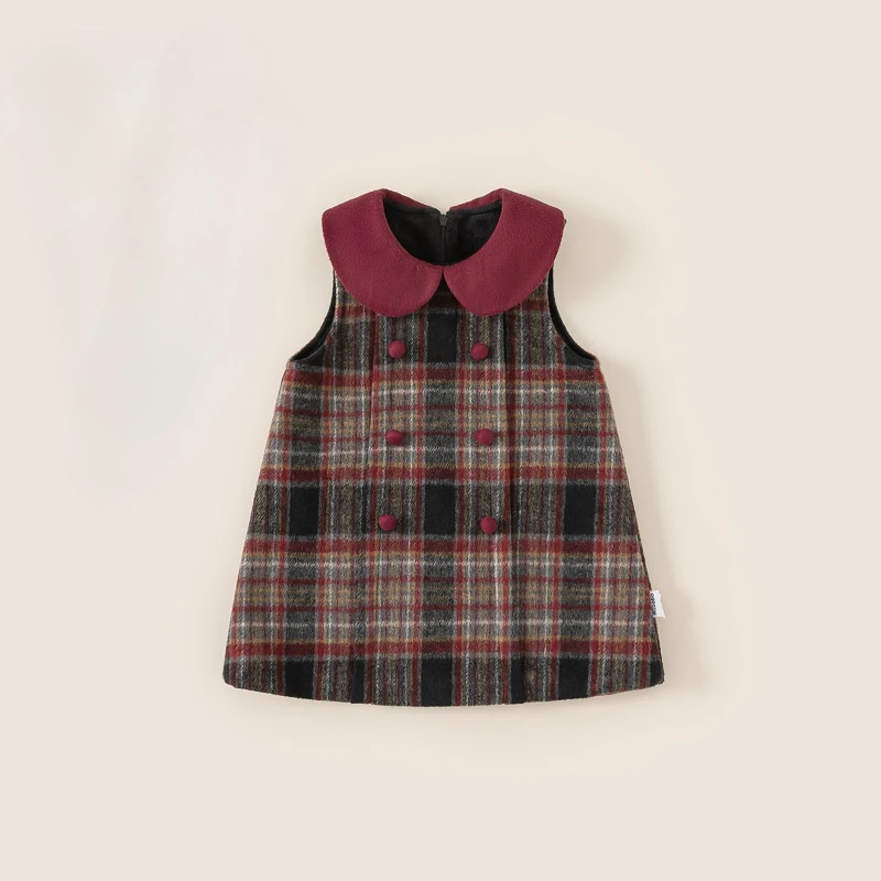 Christmas Vest Dress Winter Baby Girl Dress Kid Clothes for Girls Flower Girl Dresses Children Clothing Vestidos De Niñas Платье