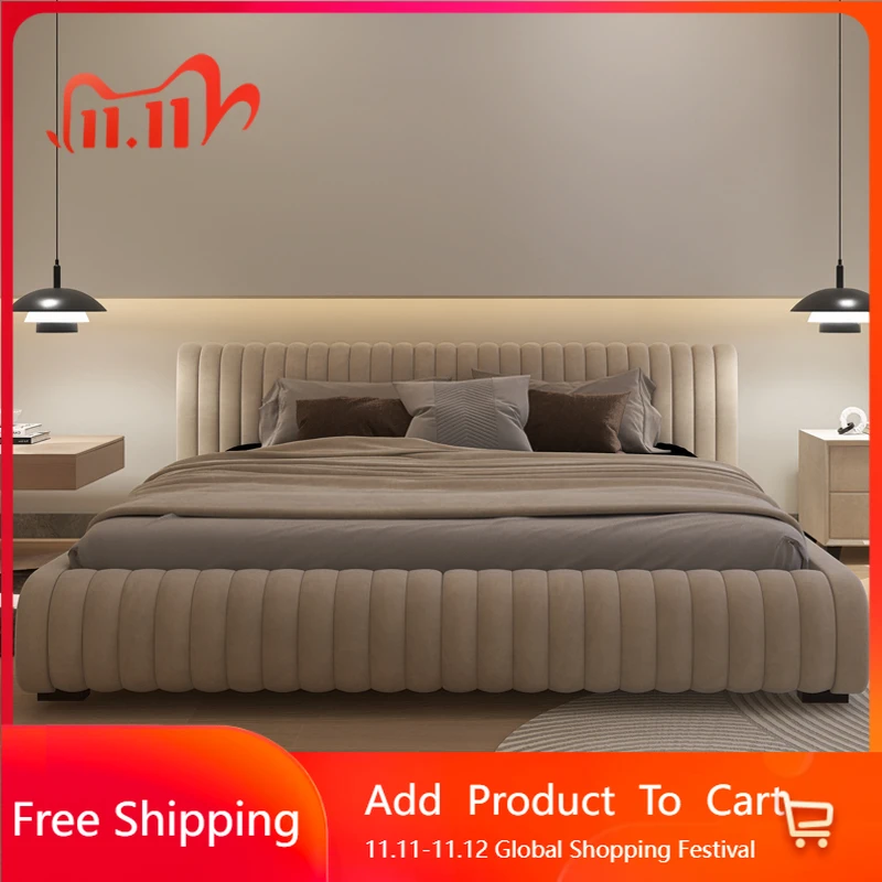 

Квартира, скандинавская кровать, минималистичная современная эстетика, светлая роскошная дешевая кровать, модная свадебная мебель Cama De Casal, домашняя мебель