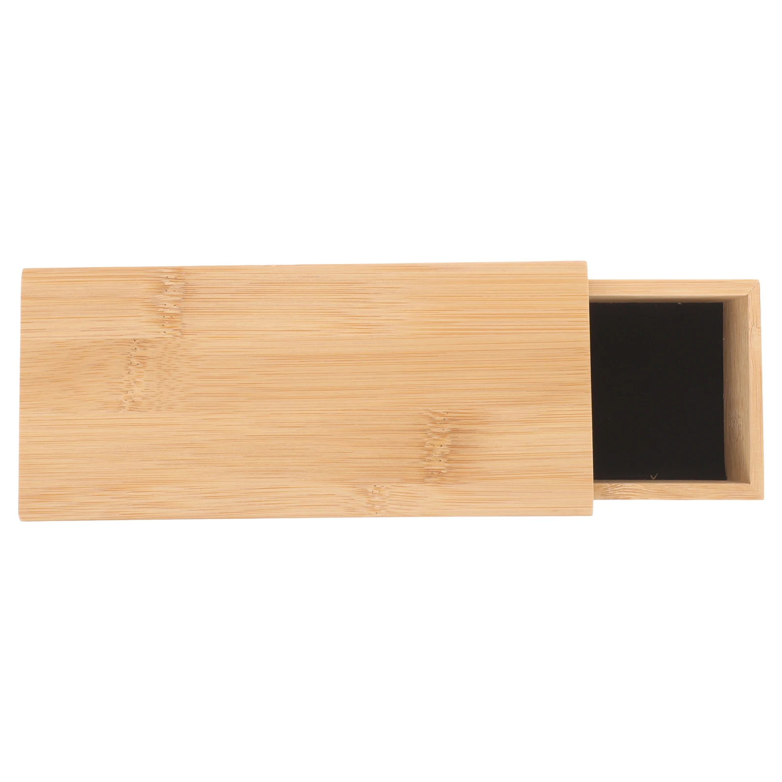 

Bamboo Sunglasses Case Hard Shell Pull-Out Design Travel Organizer Eyeglass Box Large Capacity Retro Practical