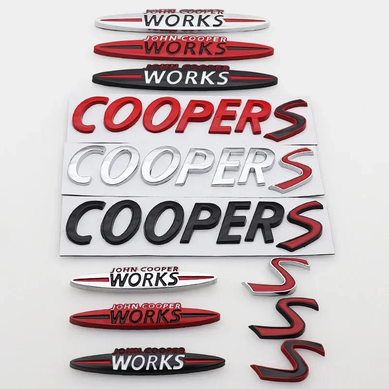 3D Car Rear Sticker Side Fender Emblem Accessories for Mini Cooper S John Cooper Works Logo R50 R52 R53 R55 R56 F54 F55 F56 F60