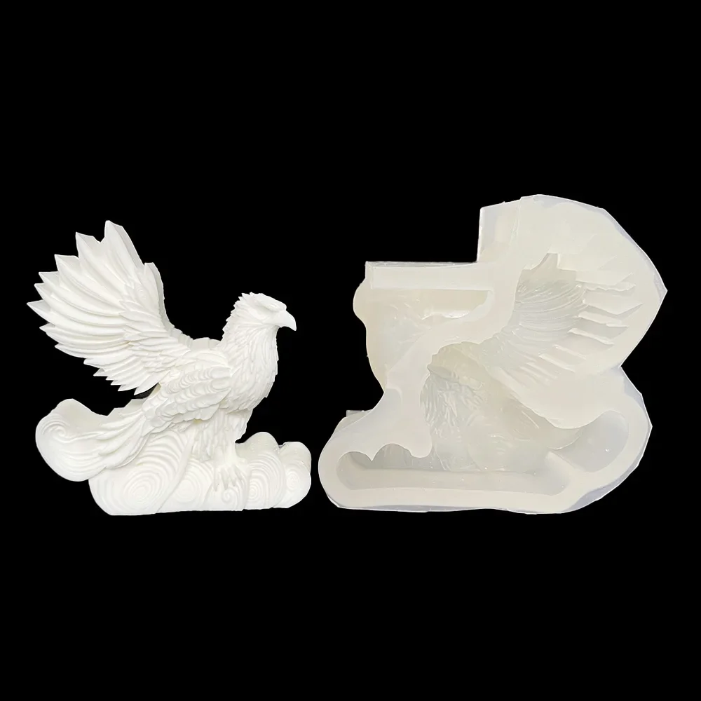 Multi Style Animal Eagle Head Candle Silicone Mold Spread The Wings Bird Resin Plaster Mold Chocolate Making Set Home Art Decor