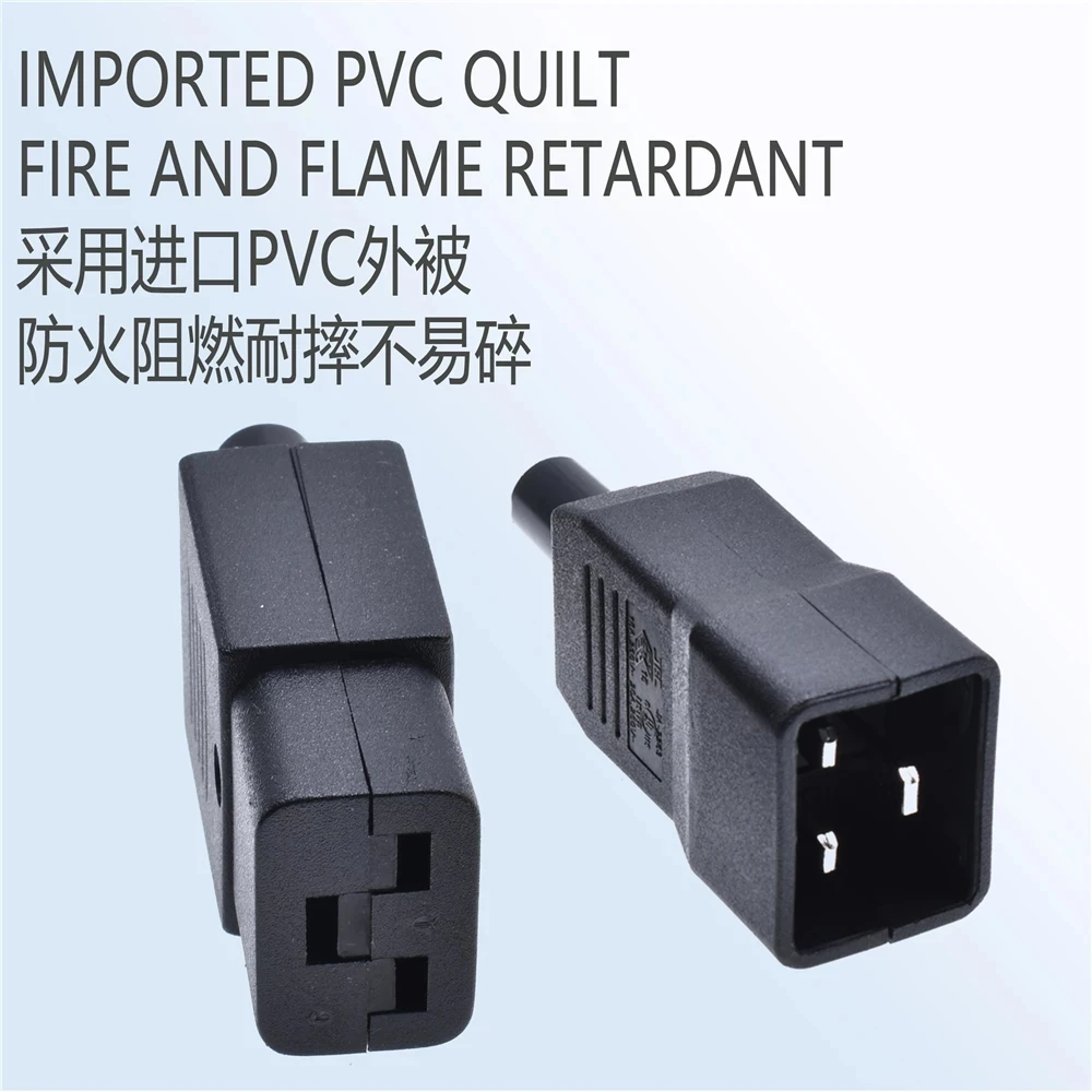 Good Quality 16A C19 C20 Female Male 3Prong AC PDU UPS Power Outlet Wired Electrical Receptacle AC Industrial Wiring Socket Plug