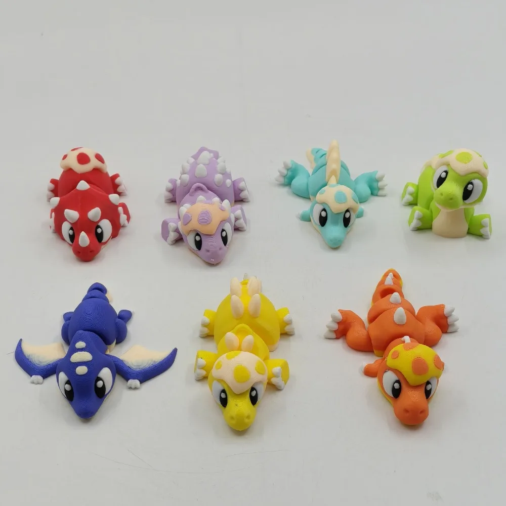 3D プリントかわいい恐竜赤ちゃん卵殻フィギュアおもちゃ家の装飾関節可動リアルな目動物デスクトップ装飾キッズギフト