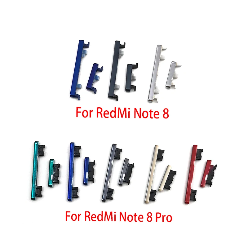 New For Xiaomi Redmi Note 7 8 9 9s Pro Power Button + Volume Side Button Replacement Parts