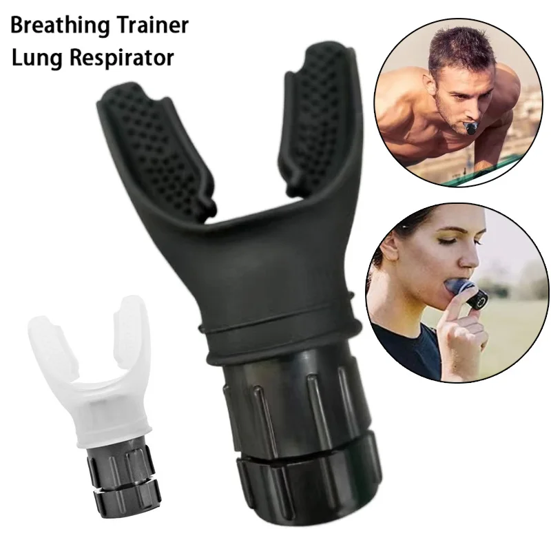 Portable Lung Exerciser Breathing Trainer, Adjustable Resistance Respiratory Fitness Device for Endurance Workout and Wellness