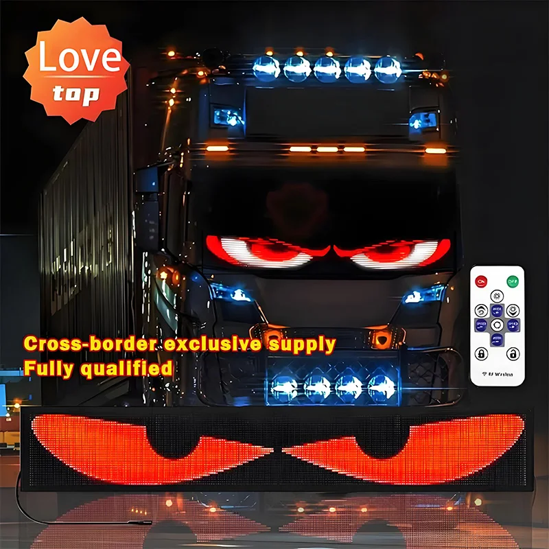 

Светодиодный автомобильный матричный пиксельный экран, гибкий RGB автомобильный граффити, прокрутка текста, анимация, магазин, напоминание, свет, большой грузовик, свет
