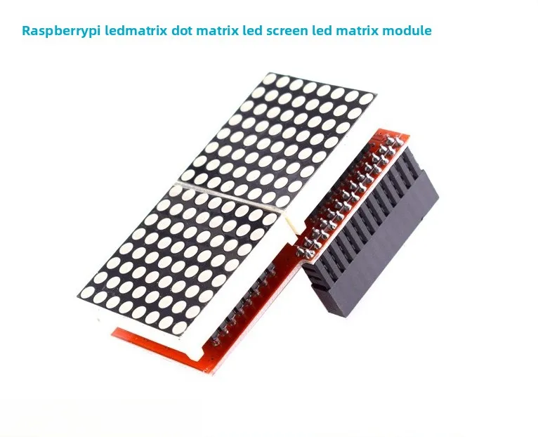 LED Matrix Module Dual 8*8 Red Common Cathode LED Display Board SPI Interface Compatible with Raspberry Pi 51 Microcontroller