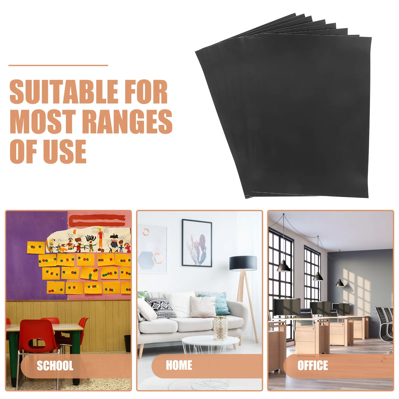 8 Sheets Rewritable Chalkboard Stickers Office Removable Pp Dry Erase Boards Small