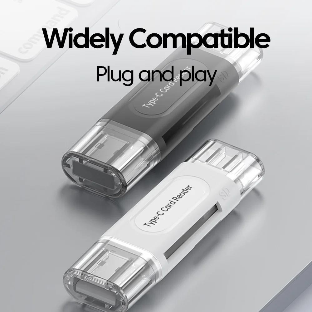 Multifunction 4 in 1 USB Type C Card Reader USB2.0 Smart Storage Card Reader Adapter SD TF Card Reader For PC Laptop Accessories
