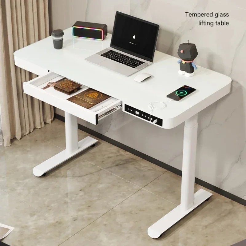 

Modern Electric Stand Up Desk Workstation Desktop Ergonomic Height Adjustable Standing Desk Computer Desk for Home Office Table